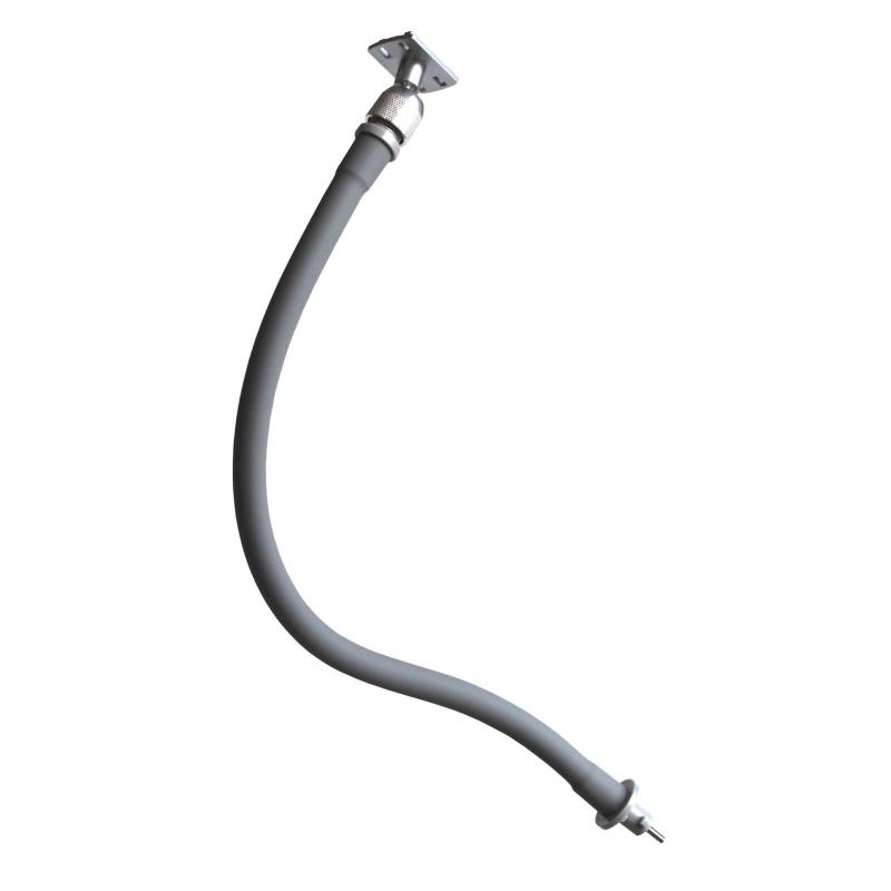 Flexibele zwanenhals 55 cm grijs