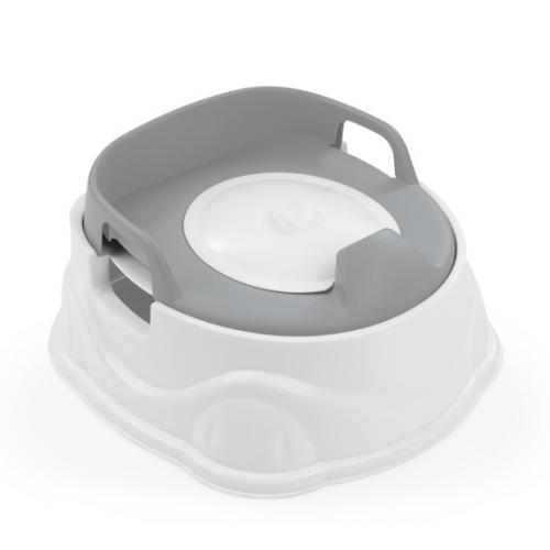 Dolu 3 in 1 Educatief Plaspotje met Toiletverkleiner Wit/Grijs