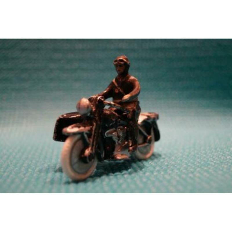Antiek speelgoed Motor met zijspan Cofalu ca 1950