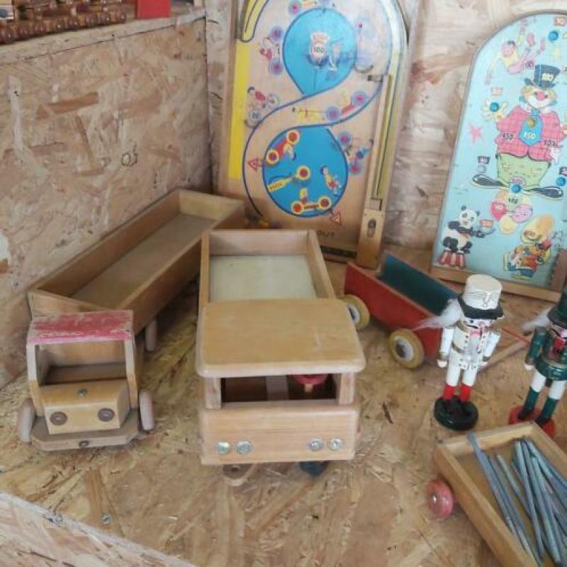Partij retro vintage houten speelgoed 50 stuks!!!