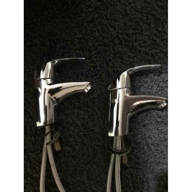 Grove wastafelkranen kraan 2x