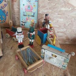 Partij retro vintage houten speelgoed 50 stuks!!!