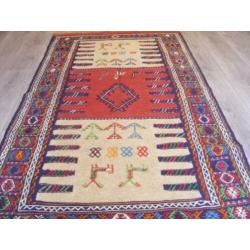 Handgeweven Perzische Tapijt/Kelim Qhochan Maat:1.00X1.85,cm