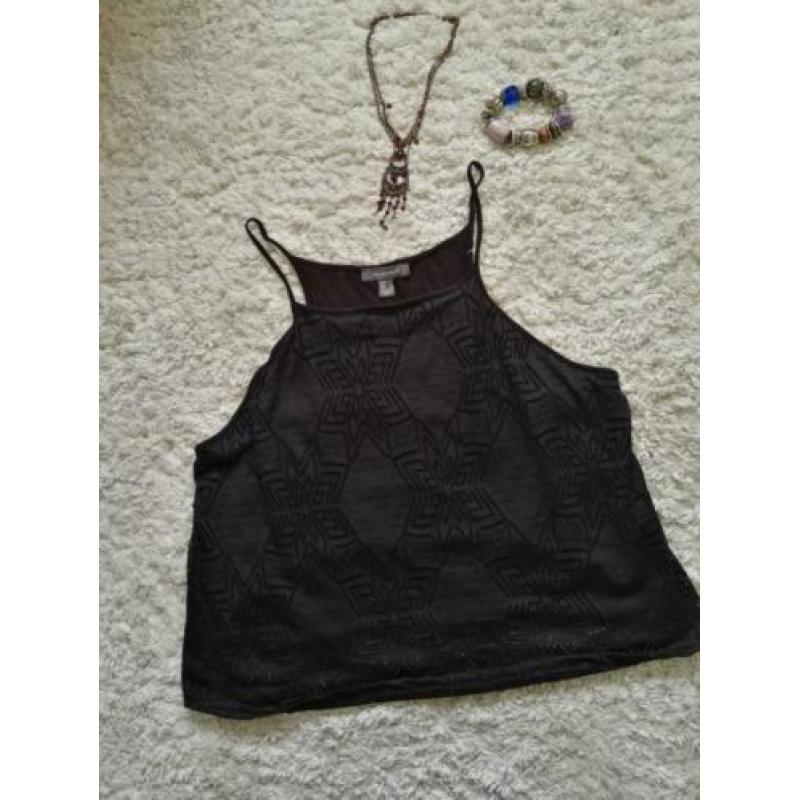 Primark top zwart bloem patroon maat 46