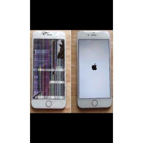 iPhone 8 X 7 6s 5s 6 plus 7+ scherm barst lcd glas reparatie