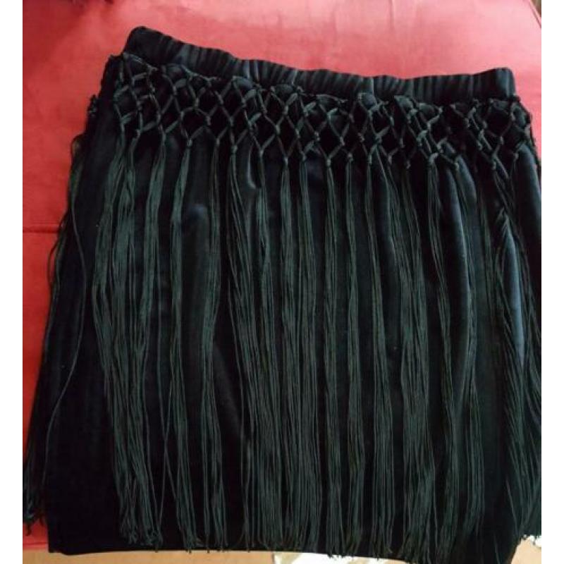 Fringe rok van By Danie mt. 1 mt 36/38 nieuwstaat