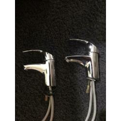 Grove wastafelkranen kraan 2x