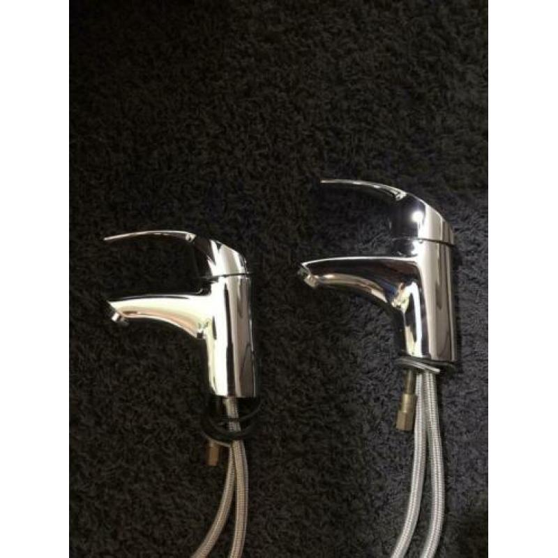 Grove wastafelkranen kraan 2x