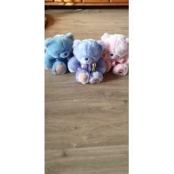 Forever Friends beertjes 3 stuks blauw lila en roze