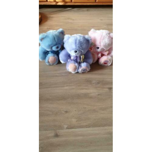 Forever Friends beertjes 3 stuks blauw lila en roze
