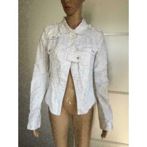C185 Blue Blood: wit jasje spijkerjasje blazer Maat M=38/40