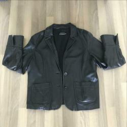 Jas/Jack zwart leer Leatherstyle maat 44/46
