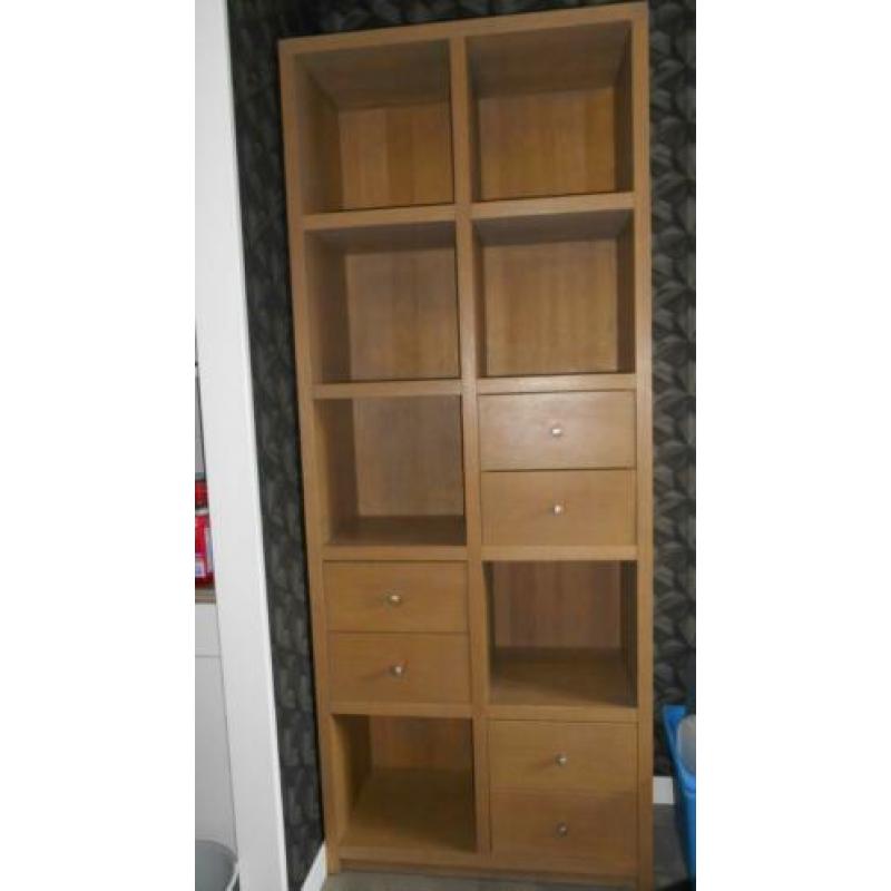 Prachtig strak eiken boekenkast