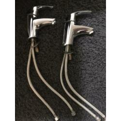 Grove wastafelkranen kraan 2x