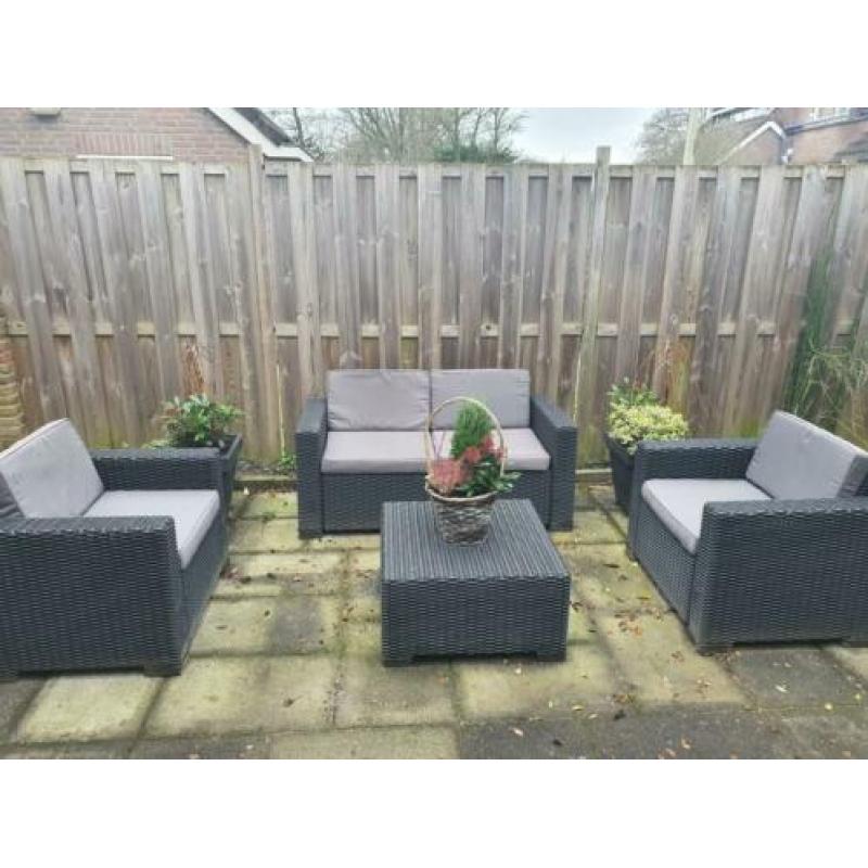 Donkergrijze lounge set Allibert California