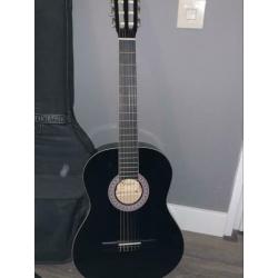 Klassieke gitaar voor beginners Gomez 001 zwart met hoes