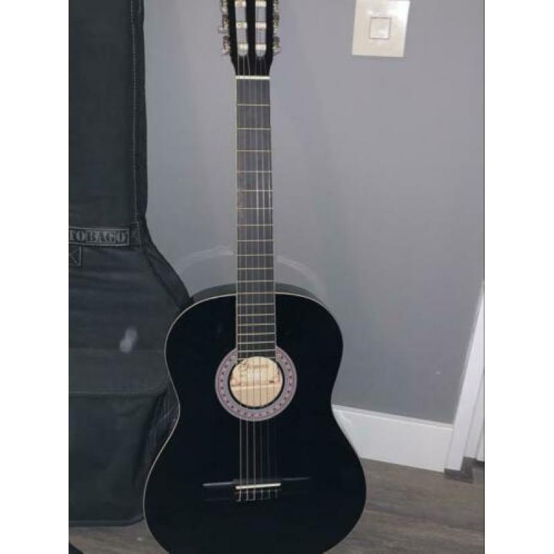 Klassieke gitaar voor beginners Gomez 001 zwart met hoes