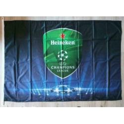 Nieuw. Vlag met logo Heineken UEFA Champions League!