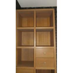 Prachtig strak eiken boekenkast