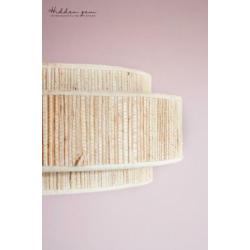 Vintage retro hanglamp riet met teak bohemian