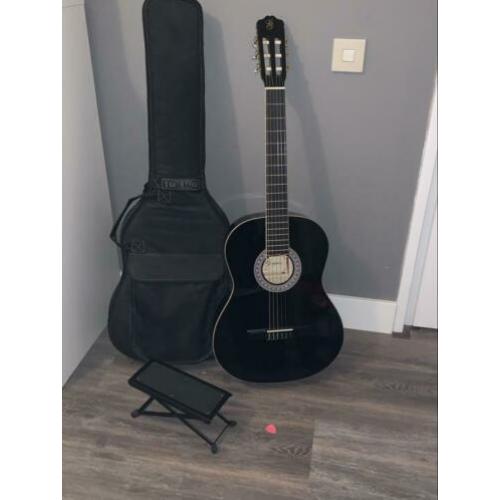 Klassieke gitaar voor beginners Gomez 001 zwart met hoes