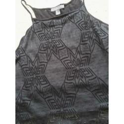 Primark top zwart bloem patroon maat 46