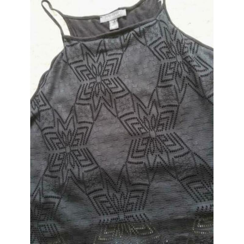 Primark top zwart bloem patroon maat 46