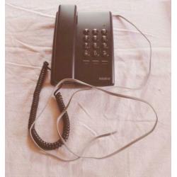 Telefoon Teleline, vaste telefoon zwart, grote toetsten E