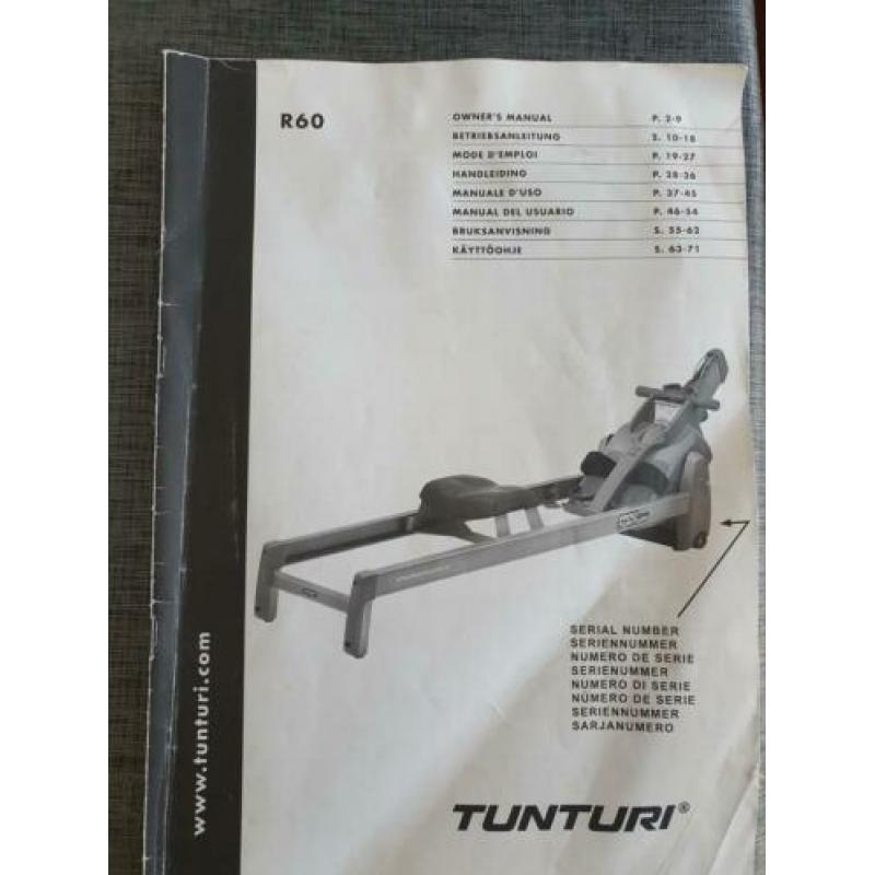 Tunturi roeitrainer R60 zo goed als nieuw