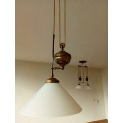 Vintage lampen-set (2x hang + 1x staand)