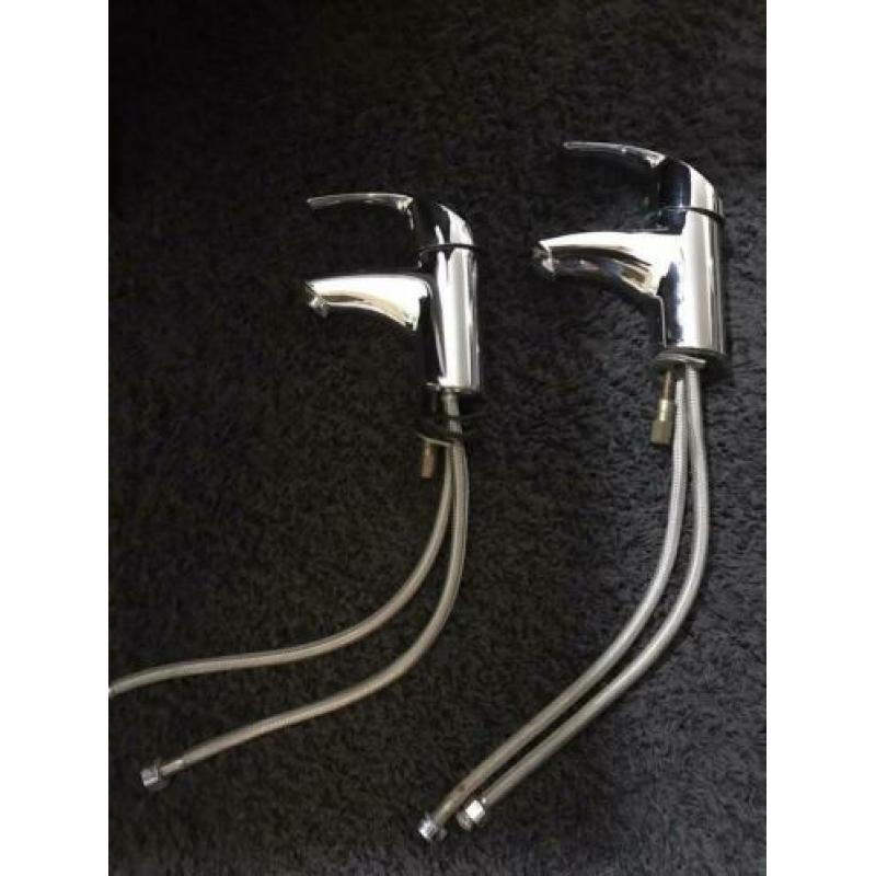 Grove wastafelkranen kraan 2x