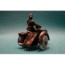 Antiek speelgoed Motor met zijspan Cofalu ca 1950