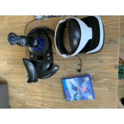 VR bril PS4 +joystick +Ace combat 7