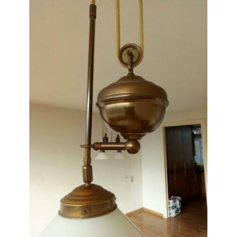Vintage lampen-set (2x hang + 1x staand)