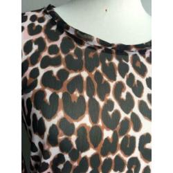 Costes Studio nieuw mesh leopard tee / shirt, maat S / M