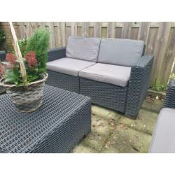 Donkergrijze lounge set Allibert California