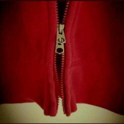 Rood hoodie vest katoen nieuw vest zonder prints maat L