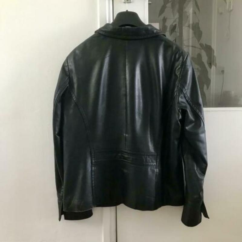 Jas/Jack zwart leer Leatherstyle maat 44/46