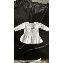 La petite couranne jurk maat 56 wit grijs