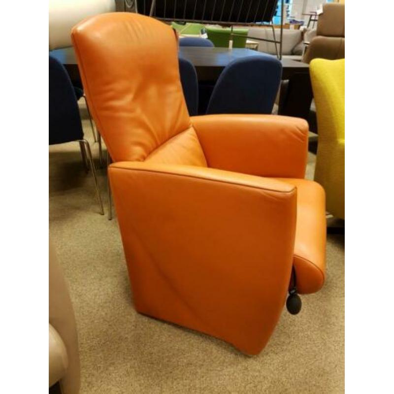 Zeer Nette Jori Vinci Fauteuil Oranje Leer Stoel Fauteuils