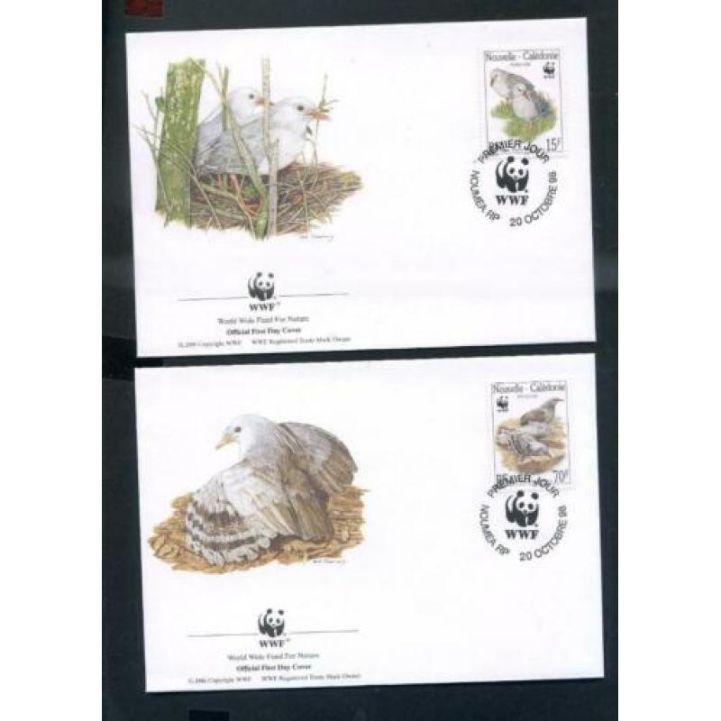 Nouvelle Caledonie 5x 1e dagenv. - 1998 WWF - vogel -Cagou