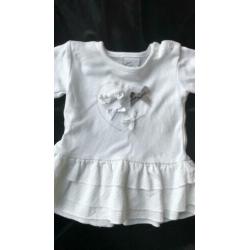 La petite couranne jurk maat 56 wit grijs