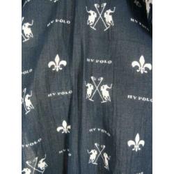 HV POLO donkerblauwe sjaal met logo.