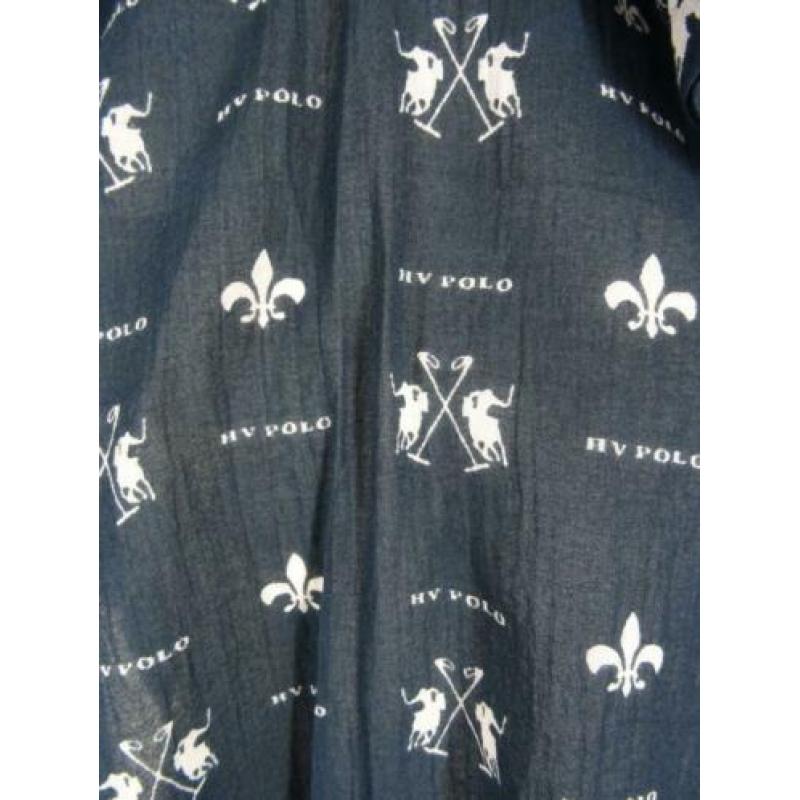 HV POLO donkerblauwe sjaal met logo.
