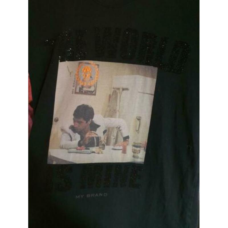 MYBRAND Heren T-shirt - Als Nieuw - Strass - Maat S