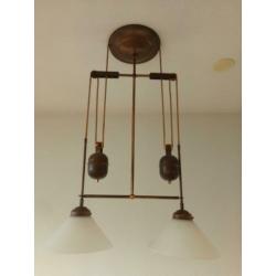 Vintage lampen-set (2x hang + 1x staand)
