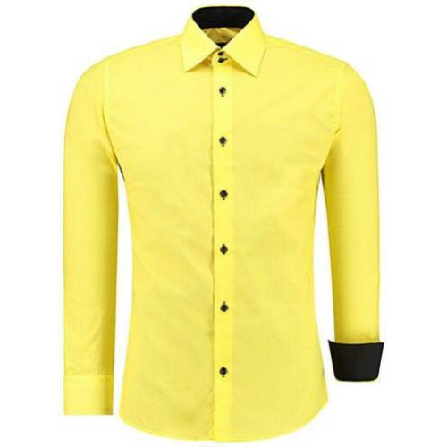 NIEUW Italiaans Heren Overhemd - Geel M t/m 6XL
