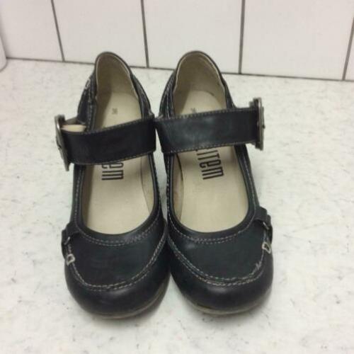 Donker Blauwe Lederen pumps