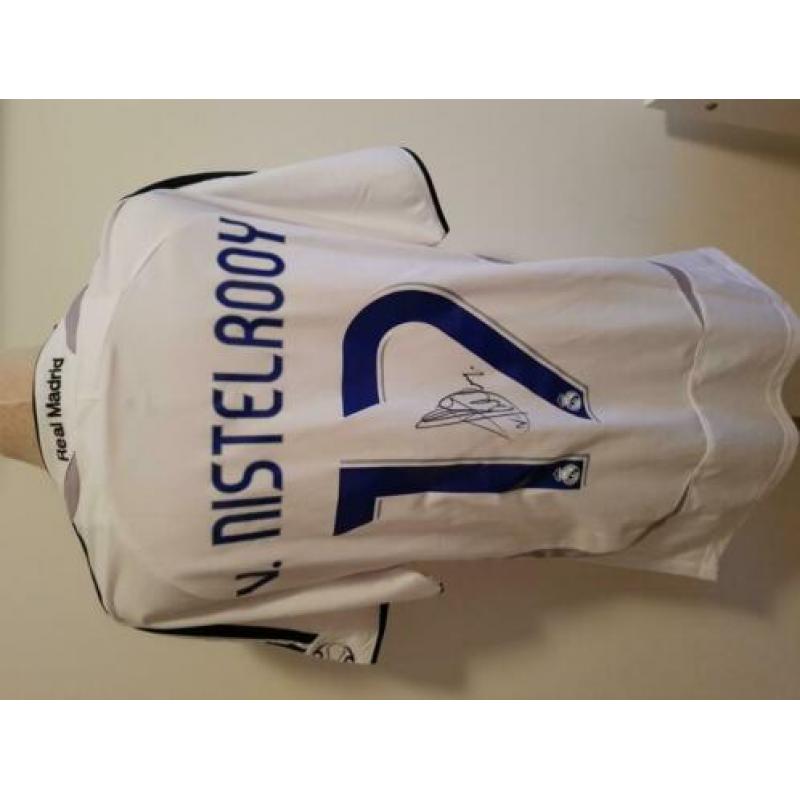 Shirt + originele handtekening Ruud v Nistelrooy Real Madrid