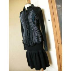 Jurk/rok van Sibin Linnebjerg met Save The Queen blouse Mt S